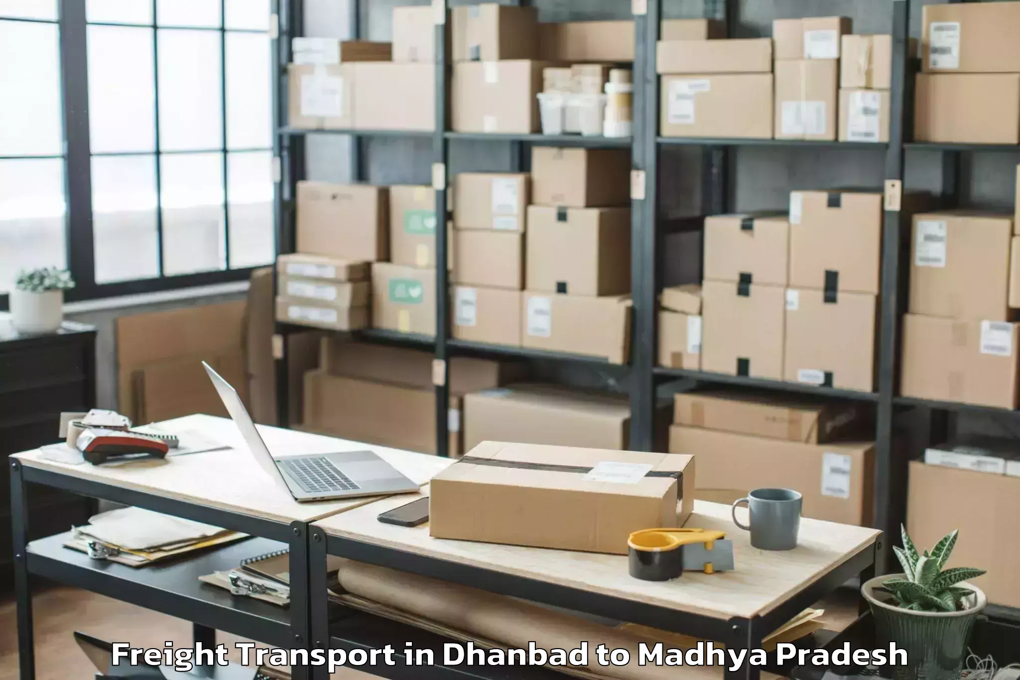 Easy Dhanbad to Vijayraghavgarh Freight Transport Booking